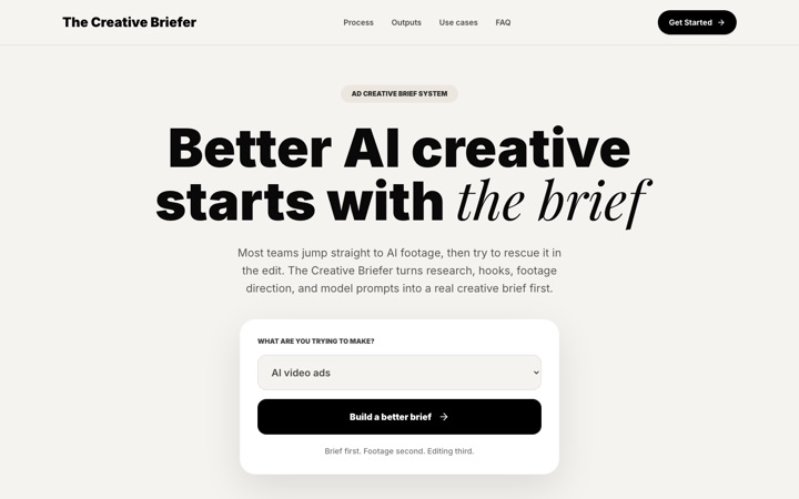 Creative Briefer screenshot