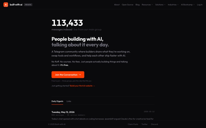 BuiltWithAI screenshot